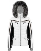 Veste de ski Hybrid fausse fourrure blanche