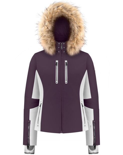 Veste de ski Stretch fausse fourrure violette