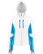 Veste de ski Stretch blanc/bleu