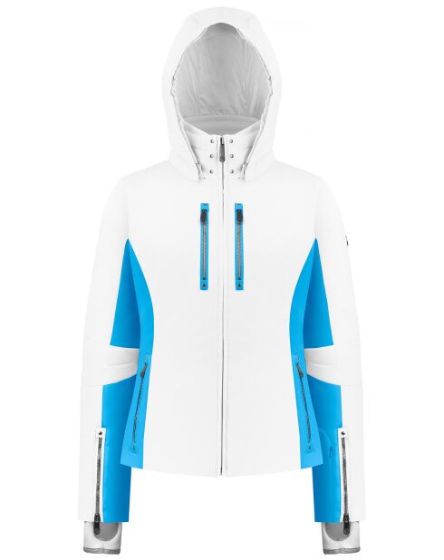 Veste de ski Stretch blanc/bleu