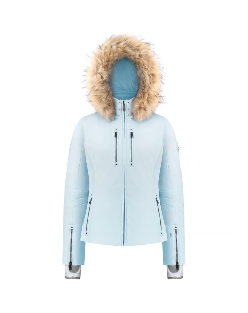 Veste de ski Stretch fausse fourrure bleue