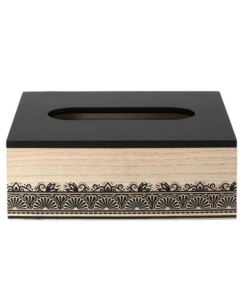 Boîte à mouchoir Mirage noir/marron - 24x8.5x14 cm