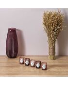 Coffret 5 bougies parfumées Rose magnolia camélia - 1 mèche 31h