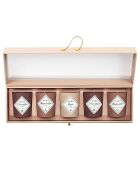 Coffret 5 bougies parfumées Rose magnolia camélia - 1 mèche 31h