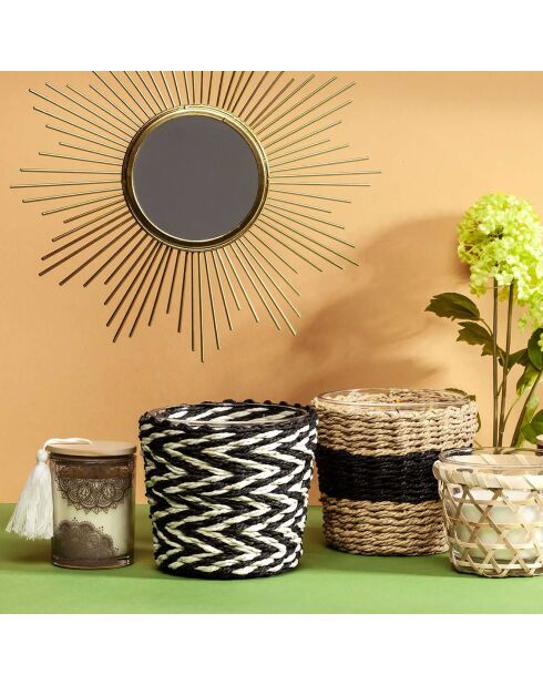 Candela profumata all'ambra modello casuale - 3 stoppini 25h