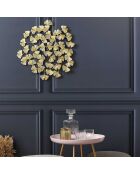 Décoration murale fleurs dorées dorée - D.48.5 cm