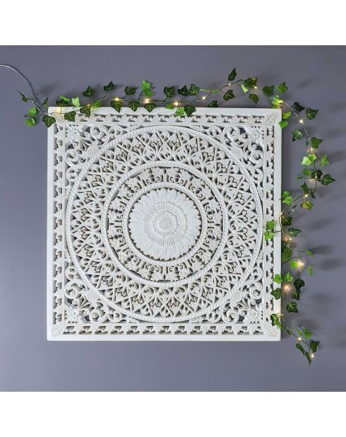 Décoration murale Moulure blanche - D.80 cm