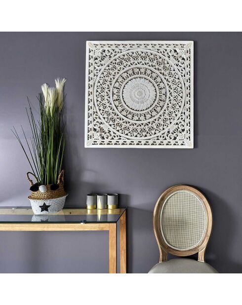 Décoration murale Moulure blanche - D.80 cm