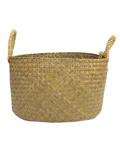 3 Paniers tressés avec anse marron - 19x30.5x30.5 cm