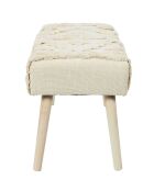 Banc Mirage blanc/marron - 60x40x32 cm