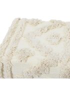 Banc Mirage blanc/marron - 60x40x32 cm
