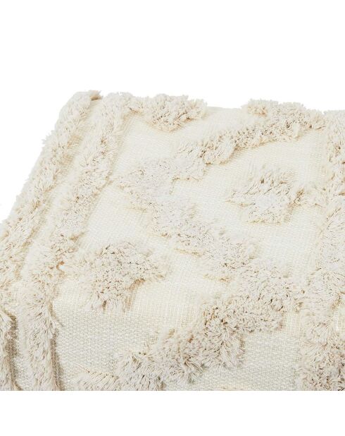 Banc Mirage blanc/marron - 60x40x32 cm