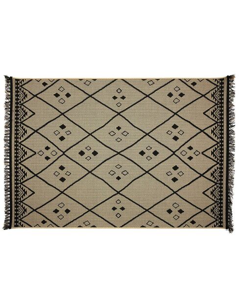 Tapis en jute Mumbai noir/jute - 120x180 cm