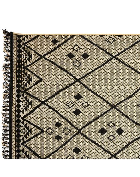 Tapis en jute Mumbai noir/jute - 120x180 cm