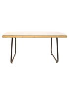 Table basse Surabaya noir/naturel - 95x42x55 cm