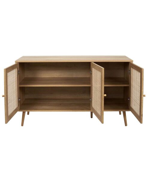 Buffet 3 portes Bali marron - 115x70x39 cm
