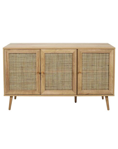 Buffet 3 portes Bali marron - 115x70x39 cm