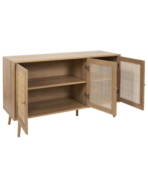 Buffet 3 portes Bali marron - 115x70x39 cm