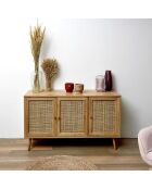 Buffet 3 portes Bali marron - 115x70x39 cm