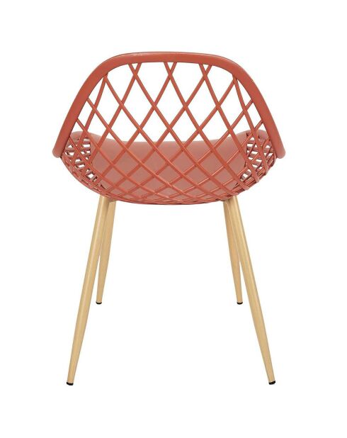4 Chaises d'extérieur Malaga orange/marron - 80.2x51.2x57 cm