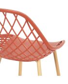 4 Chaises d'extérieur Malaga orange/marron - 80.2x51.2x57 cm