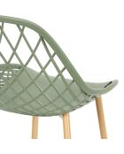 4 Chaises d'extérieur Malaga vert/marron - 80.2x51.2x57 cm
