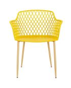 4 Fauteuils d'extérieur Malaga jaunes - 54.1x80x62.2 cm
