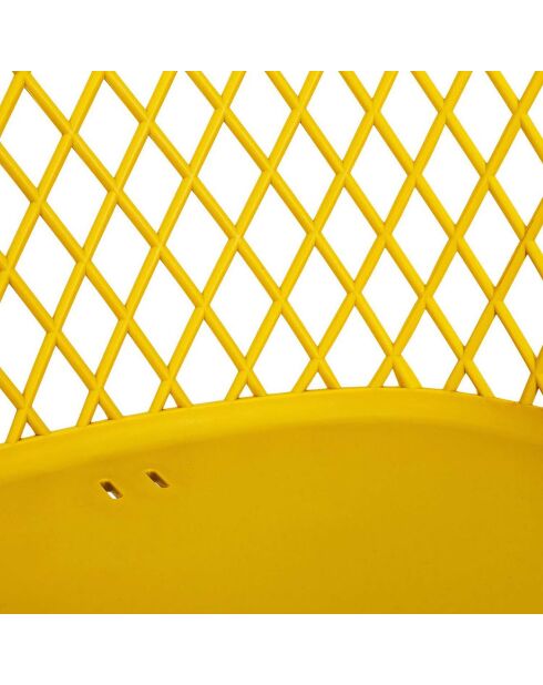 4 Fauteuils d'extérieur Malaga jaunes - 54.1x80x62.2 cm