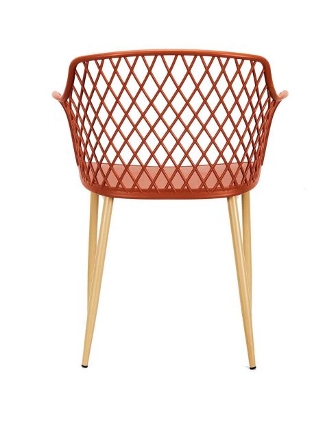 Fauteuil d'extérieur Malaga orange - 54.1x80x62.2 cm