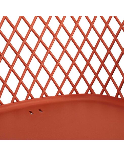 Fauteuil d'extérieur Malaga orange - 54.1x80x62.2 cm