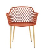 Fauteuil d'extérieur Malaga orange - 54.1x80x62.2 cm