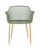 Fauteuil d'extérieur Malaga vert - 54.1x80x62.2 cm