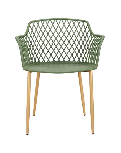 Fauteuil d'extérieur Malaga vert - 54.1x80x62.2 cm