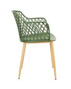 Fauteuil d'extérieur Malaga vert - 54.1x80x62.2 cm