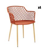 Fauteuil d'extérieur Malaga orange - 54.1x80x62.2 cm