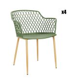 Fauteuil d'extérieur Malaga vert - 54.1x80x62.2 cm