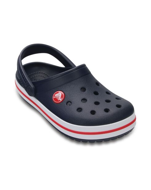 Zuecos Crocband azul marino/rojo