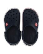 Zuecos Crocband azul marino/rojo