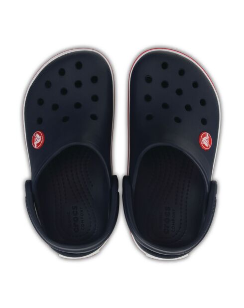 Zuecos Crocband azul marino/rojo
