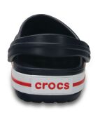 Zuecos Crocband azul marino/rojo