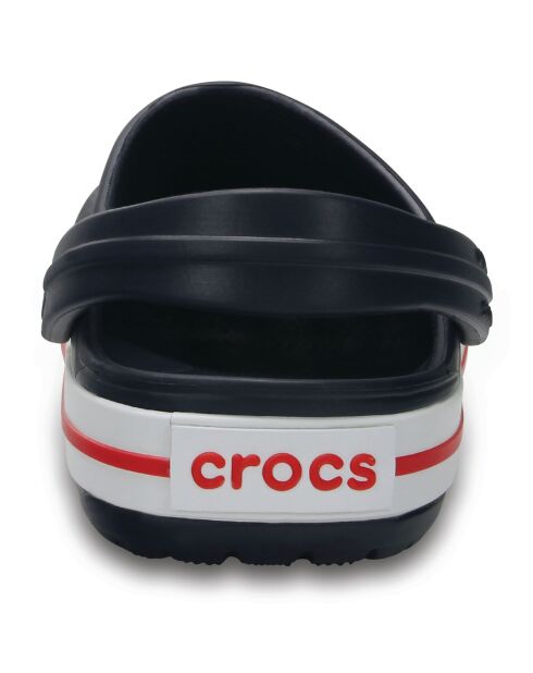 Zuecos Crocband azul marino/rojo