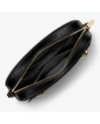 Jet Set zwarte leren schoudertas - 24x5x17 cm