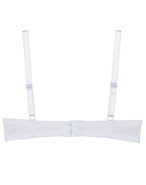Soutien-gorge moulé rembourré push-up Célia en dentelle blanc
