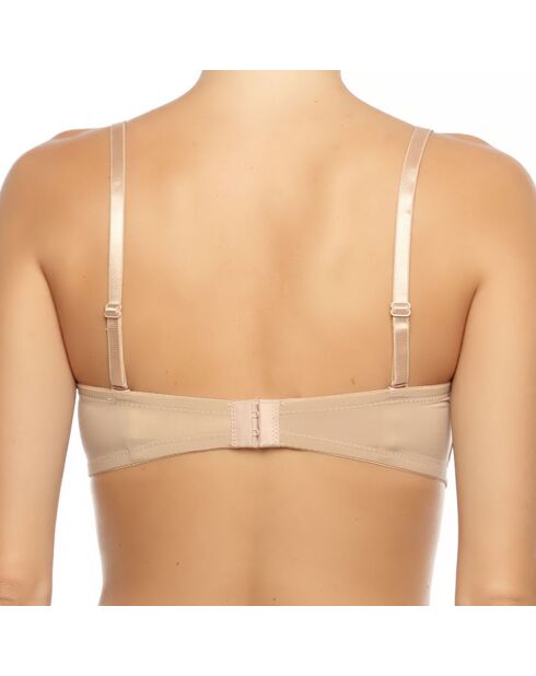 Soutien-gorge bandeau en coton Tiphanie rembourré beige