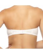 Soutien-gorge bandeau en coton Tiphanie rembourré blanc