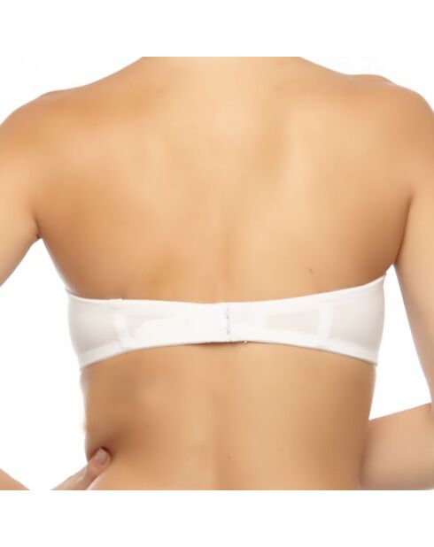 Soutien-gorge bandeau en coton Tiphanie rembourré blanc