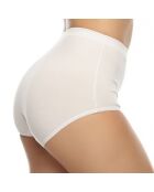 2 Culottes en coton taille haute Aurélie blanches