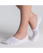 3 Paar weiße Unisex-Socken ohne Auftauchen