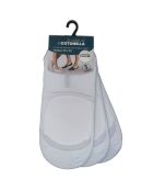 3 Paar weiße Unisex-Socken ohne Auftauchen
