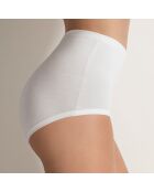 Culotte en coton taille haute Cassiane blanche